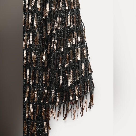 ZARA Chic Black Sequin Dress - Picture 6 of 6